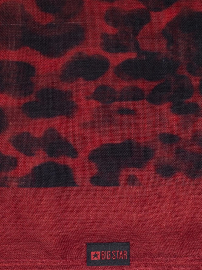 Szal damski w panterkę czerwony Panterosi 603