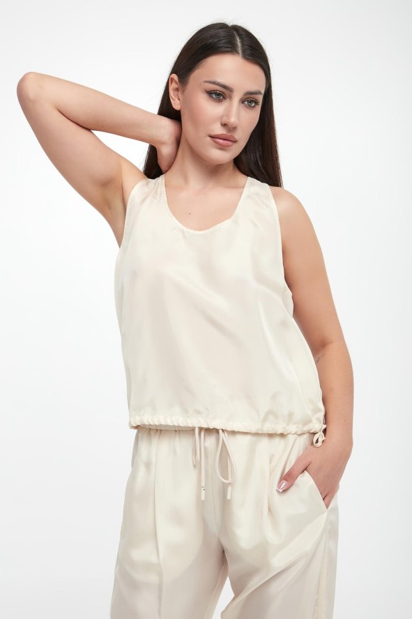 Top damski jedwabny Meana MARELLA MONOCHROME