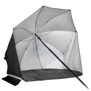 Parasol plażowy - Wiatrówka - 160 cm - Czarny