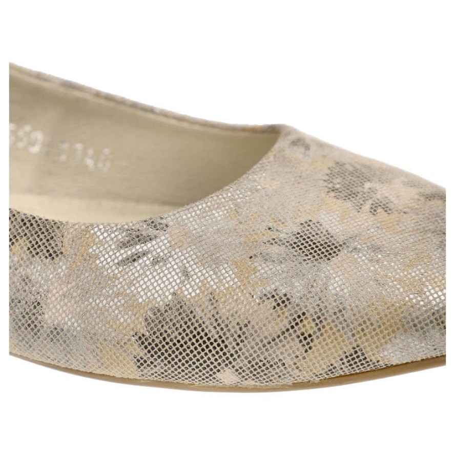 Baleriny damskie Baldaccini, wsuwane i na płaskiej podeszwie, szare, 786500-Spirit-E