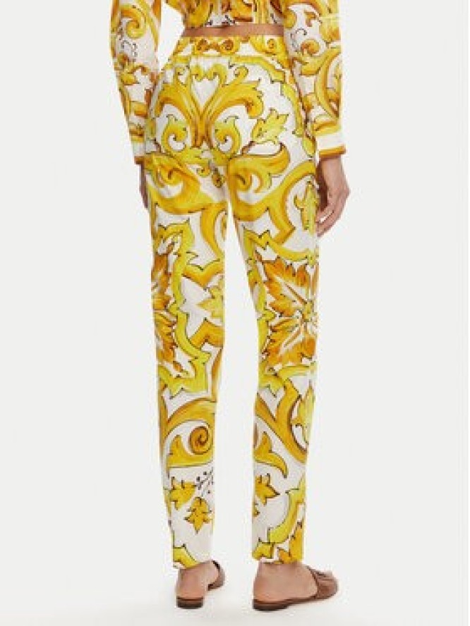 Dolce&Gabbana Spodnie materiałowe FTC4PT HH5EA Żółty Regular Fit