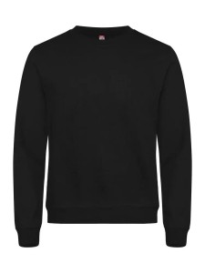 clique Basic Roundneck bluza unisex, materiał antypillingowy – black