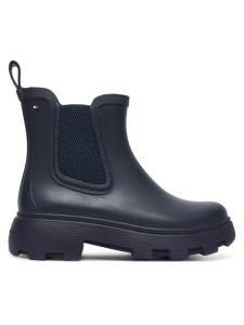 Tommy Hilfiger Kalosze Flag Cleated FW0FW09387 Granatowy