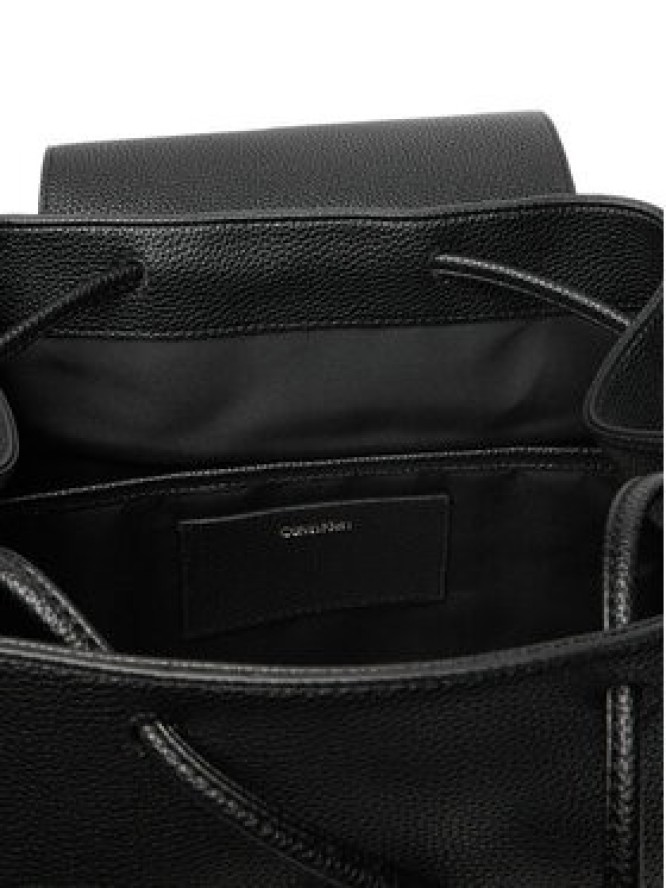 Calvin Klein Plecak Emblem Hw Pebble Backpack LV04F3553G Czarny