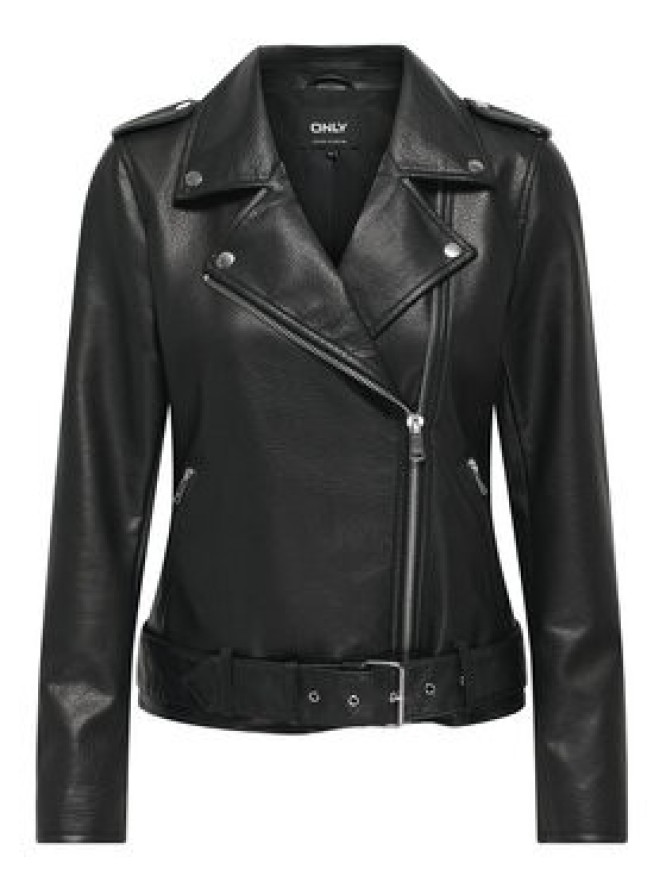 ONLY Kurtka z imitacji skóry Mille 15357332 Czarny Slim Fit