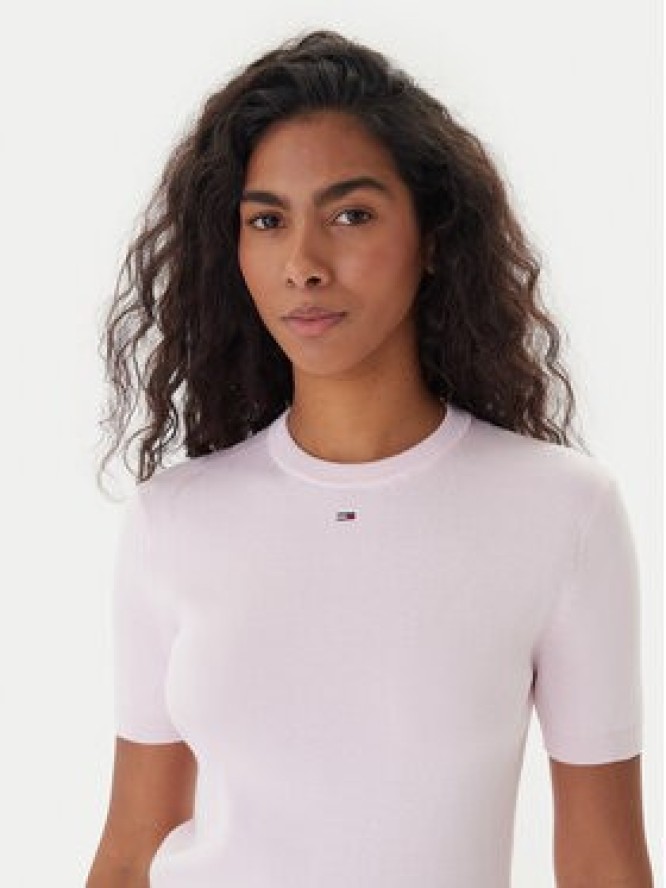 Tommy Jeans Sweter Essential DW0DW19336 Różowy Regular Fit