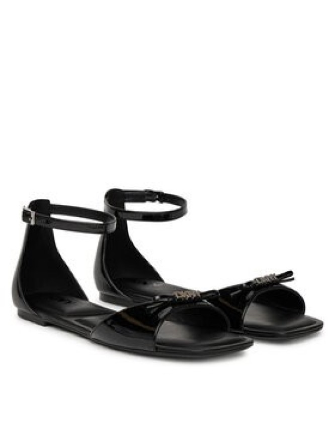 DKNY Sandały Dazey Flat Ankle Strap K1599651 Czarny