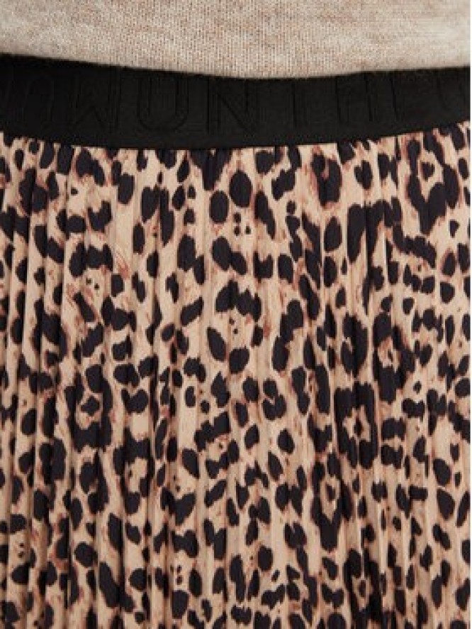 Munthe Spódnica plisowana Taulla 252120225221 Brązowy Regular Fit