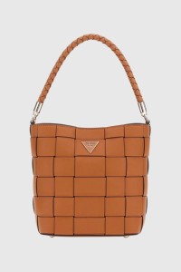 GUESS Brązowa torebka damska Maylee Bucket