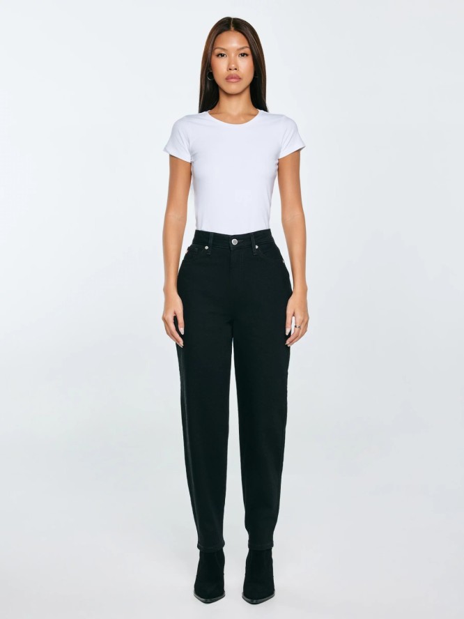 Jeansy damskie mom jeans czarne Silla 936