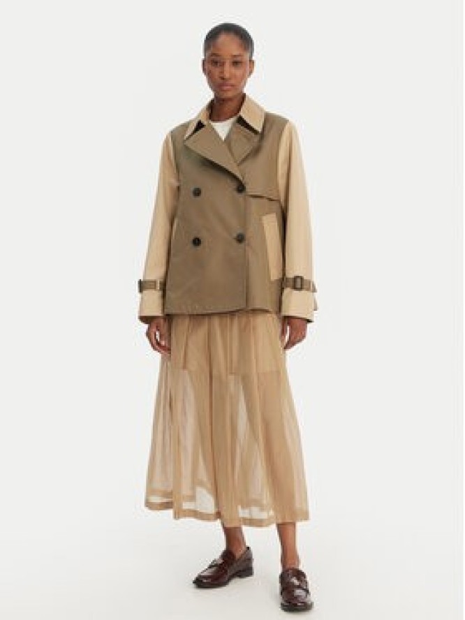 Weekend Max Mara Trencz Biglia 2615021051 Zielony Relaxed Fit