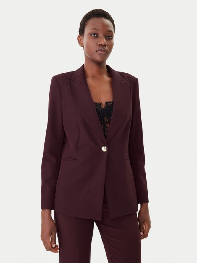 Maryley Marynarka 25IB187/M06/43BU Bordowy Regular Fit