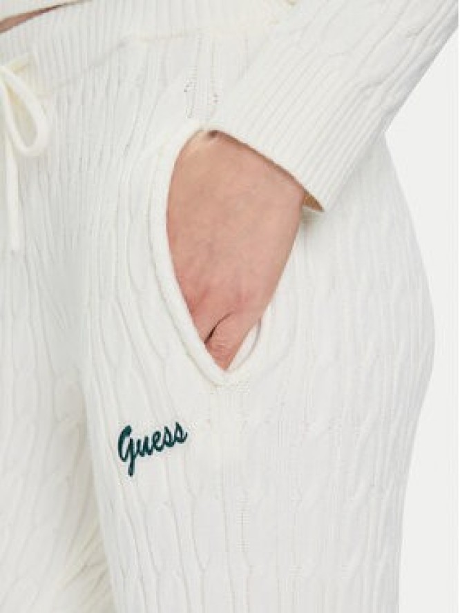 Guess Spodnie dzianinowe V5BB20 Z0572 Écru Regular Fit