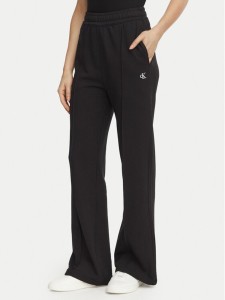 Calvin Klein Jeans Spodnie dresowe Monogram LV047H220G Czarny Flare Fit
