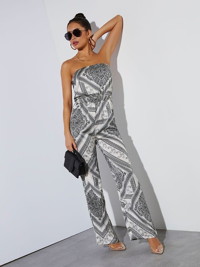 Milan Kiss Kombinezon w kolorze czarno-białym rozmiar: S