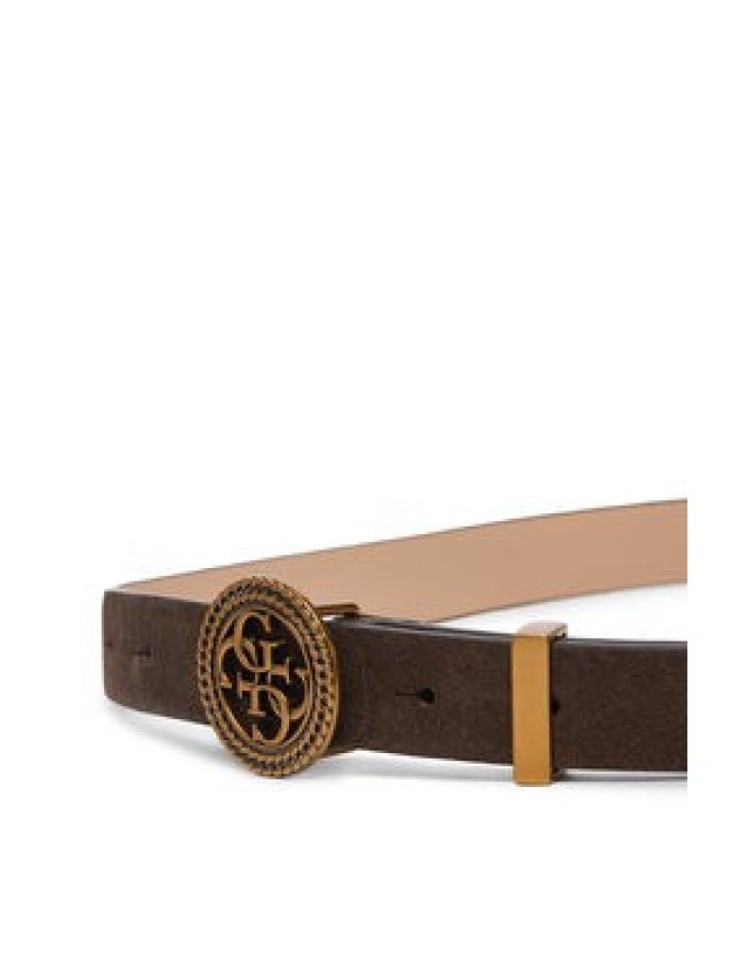 Guess Pasek Damski W5BZ11 L0491 Brązowy ciemny