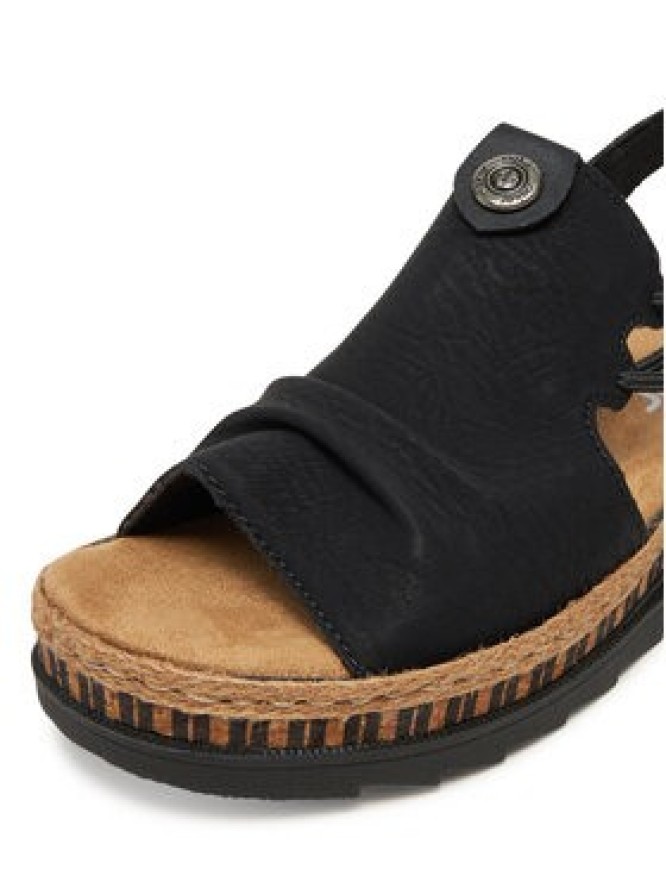 Rieker Sandały V7972-00 Czarny