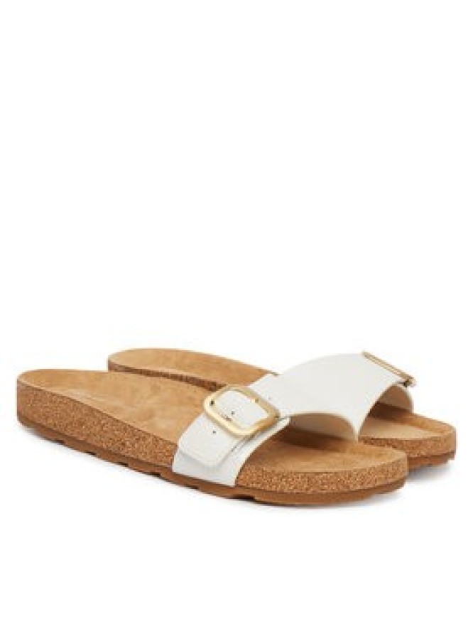 Tommy Hilfiger Klapki Cork Footbed Slip-On FW0FW09344 Biały