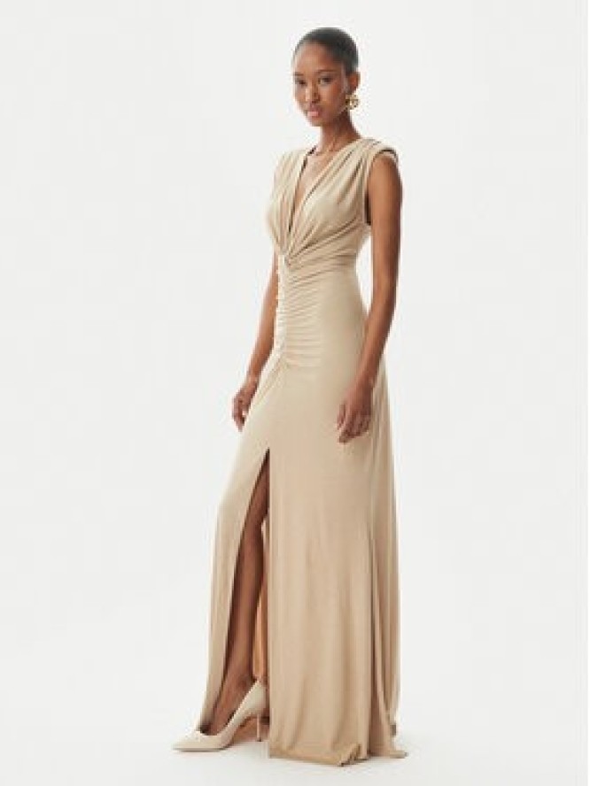 Rinascimento Sukienka wieczorowa CFC0122483003 Złoty Regular Fit