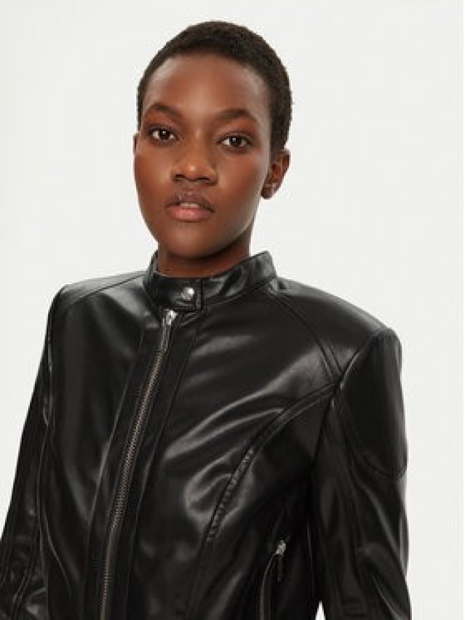 Marciano Guess Kurtka skórzana 5RGL12 7255A Czarny Regular Fit