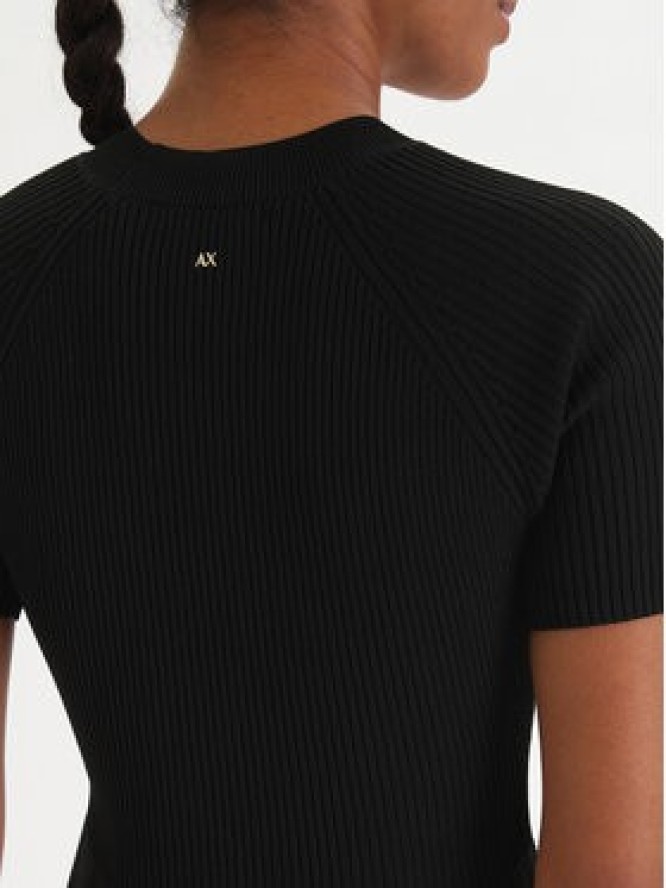 Armani Exchange Sukienka dzianinowa XW001885 AF10352 Czarny Regular Fit