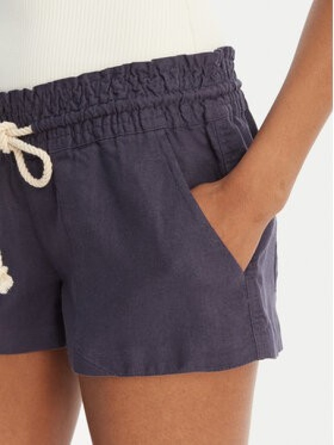 Roxy Szorty materiałowe Oceanside ARJNS03007 Granatowy Regular Fit