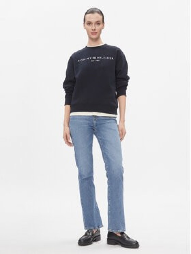 Tommy Hilfiger Bluza Logo WW0WW39791 Niebieski Regular Fit