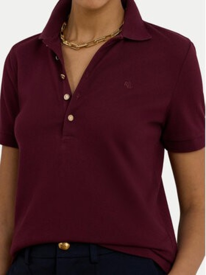 LAUREN RALPH LAUREN Polo 200679219108 Bordowy Regular Fit