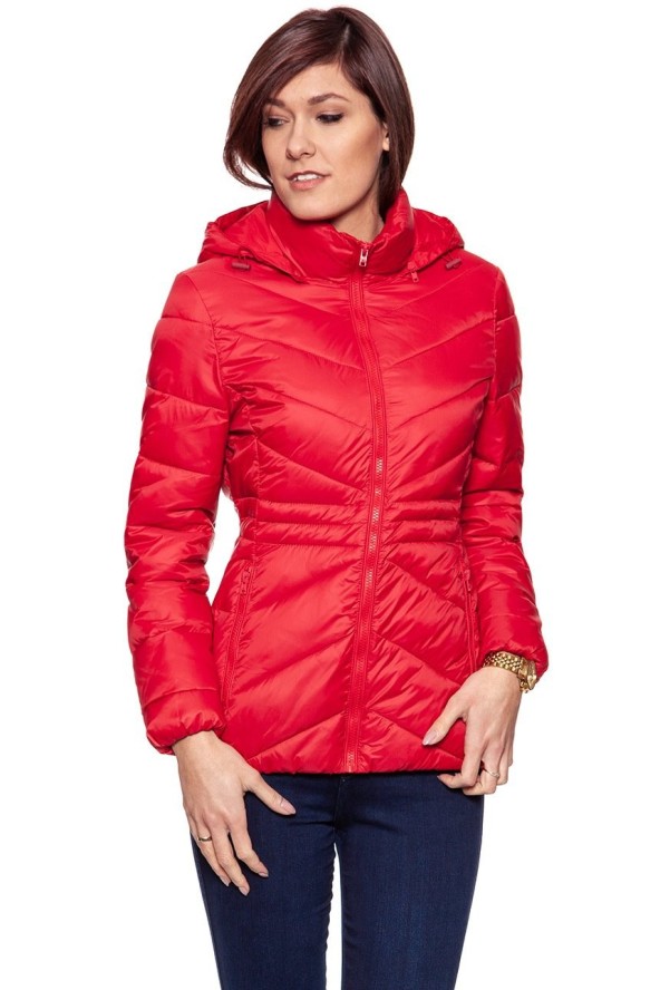 DAMSKA KURTKA ZIMOWA WRANGLER SHORT PUFFER SALSA RED W4124V5WN 112128757