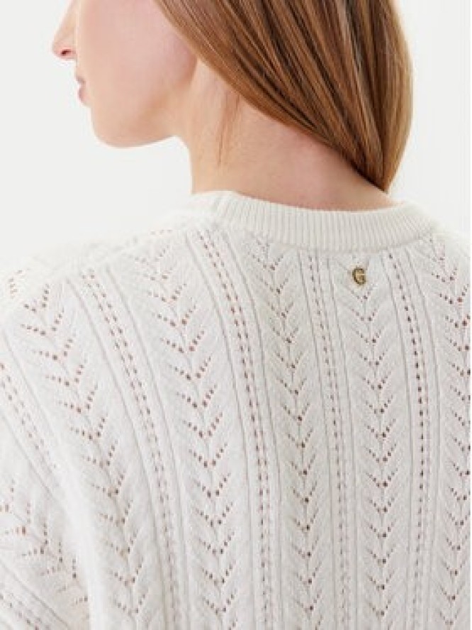 Guess Sweter W5YR56 Z2ZK2 Biały Regular Fit