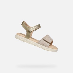 Sandały GEOX J SANDAL HAITI GIRL Beżowy