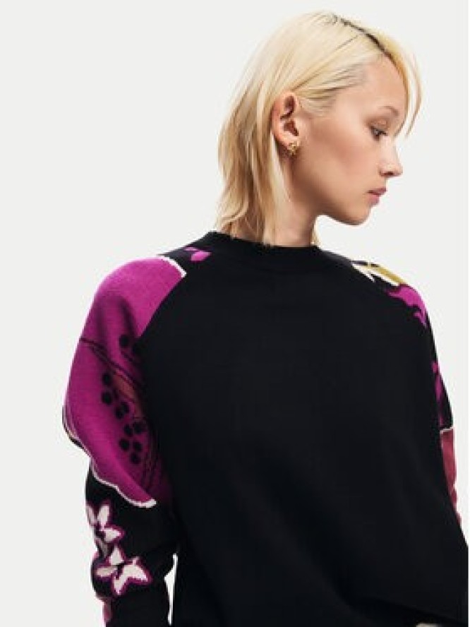 Desigual Sweter Barrie 24WWJF24 Czarny Regular Fit