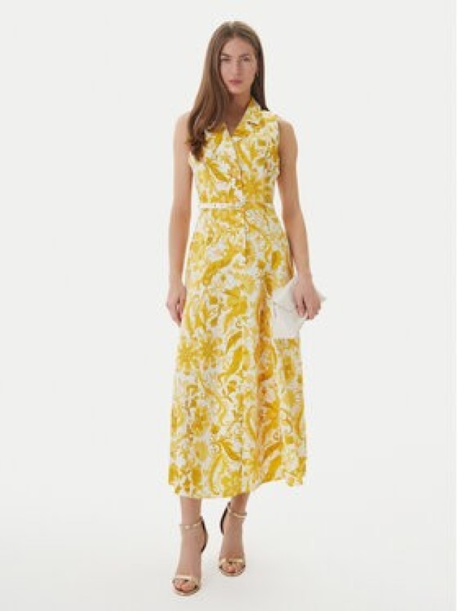 Luisa Spagnoli Sukienka letnia Piagge 542930 Żółty Regular Fit