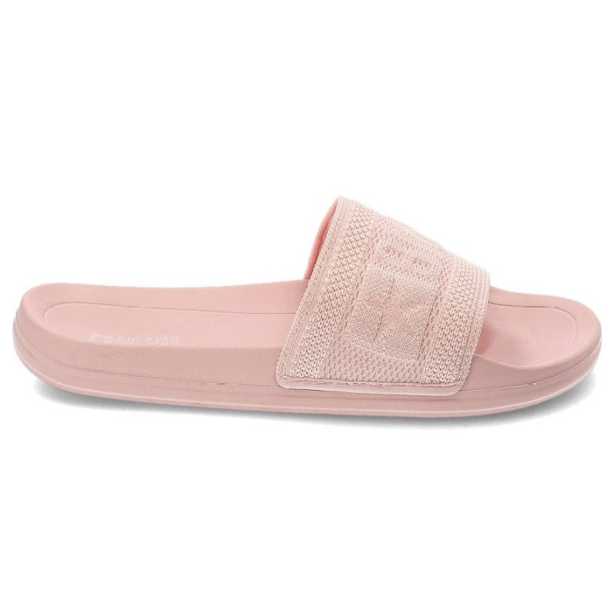 Różowe Klapki Big Star Wodoodporne Buty Damskie