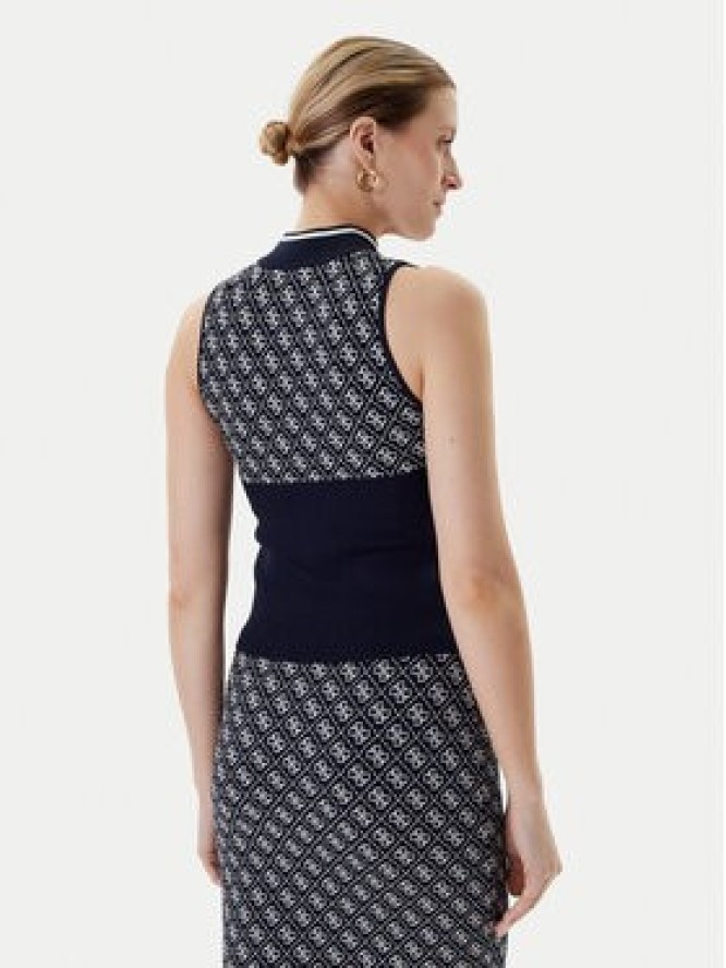 Guess Sweter W3YR26 Z37K0 Granatowy Regular Fit