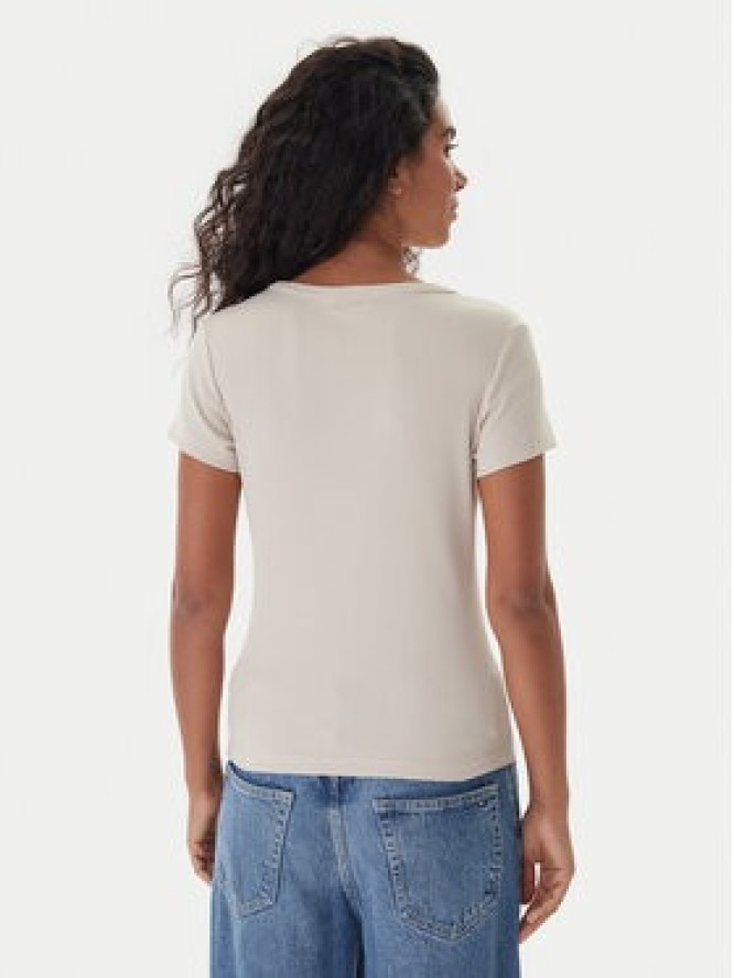 Tommy Jeans T-Shirt Essential DW0DW17385 Beżowy Slim Fit