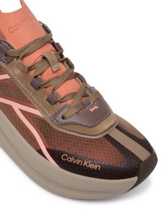 Calvin Klein Sneakersy Chunky Run Ckstripe Lup Tran Rip HW0HW03005 Różowy