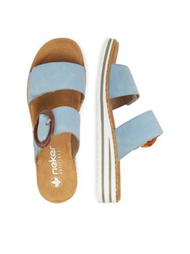 Rieker Klapki V0692-10 Niebieski