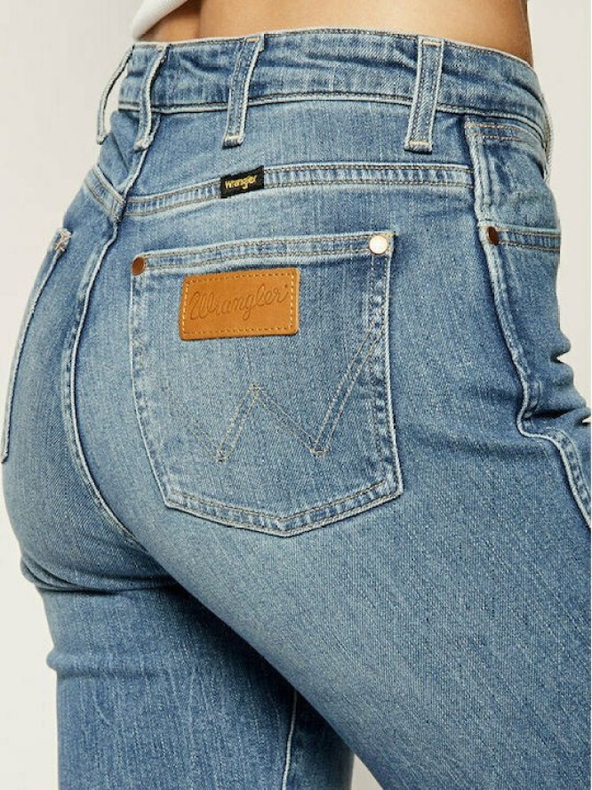 SPODNIE DAMSKIE WRANGLER RETRO STRAIGHT HAPPY DAYS W22AJH96M 112127789