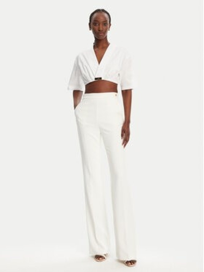 Elisabetta Franchi Bluzka CA12452E2 100 Biały Regular Fit