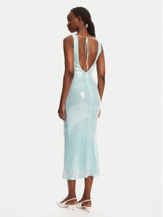 Bardot Sukienka koktajlowa Isha Sequin 59272DB Turkusowy Slim Fit