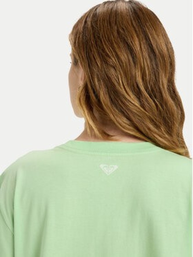 Roxy T-Shirt Hangloose The Sky ERJZT06020 Zielony Regular Fit