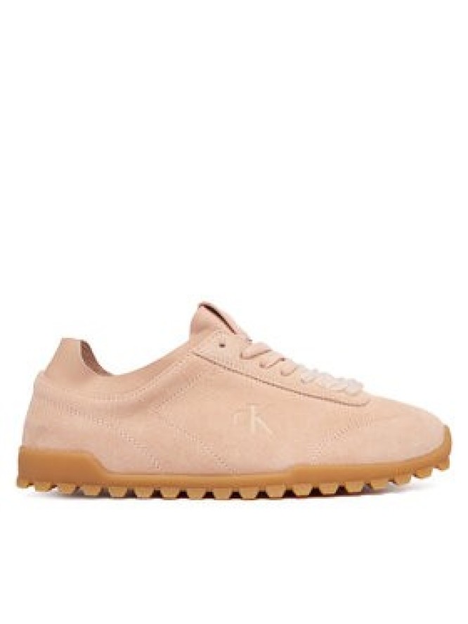 Calvin Klein Sneakersy Low Profile Run Mg Sue Db Laces HW0HW03150 Różowy jasny