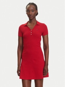 Tommy Jeans Sukienka codzienna DW0DW21172 Czerwony Regular Fit