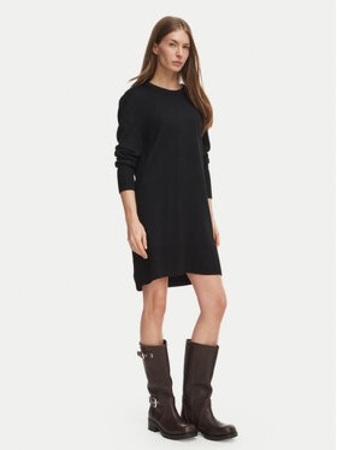 BOSS Sukienka dzianinowa 50569849 Czarny Regular Fit