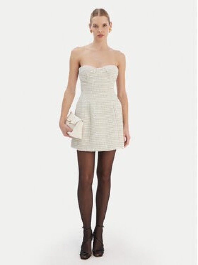 Bardot Sukienka koktajlowa Florine 60134DB Écru Slim Fit