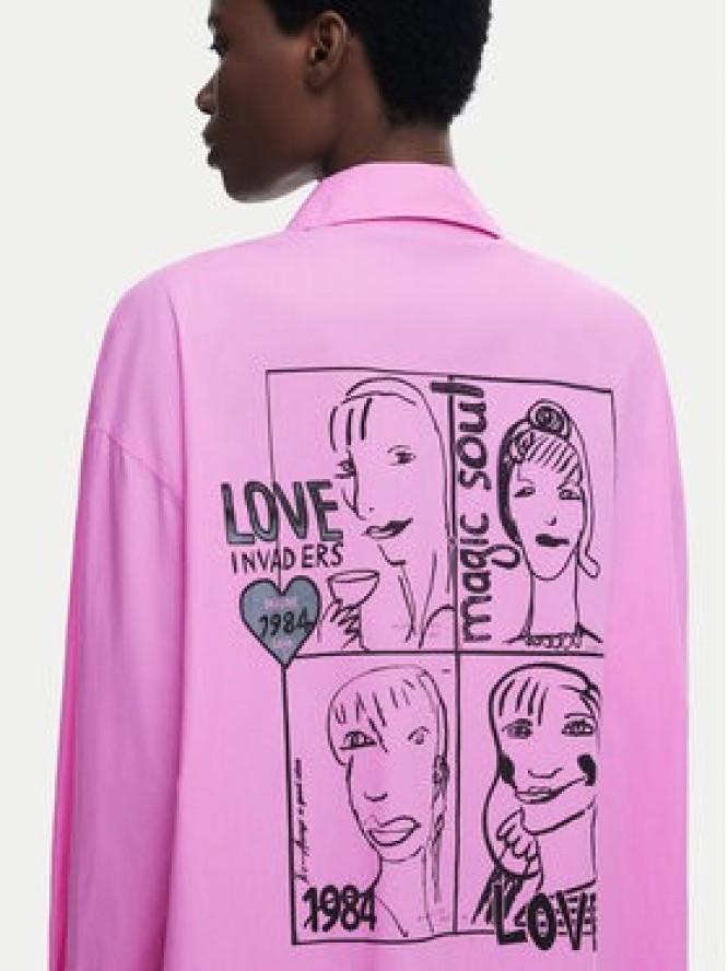 Desigual Koszula Girls 25WWCW16 Różowy Regular Fit