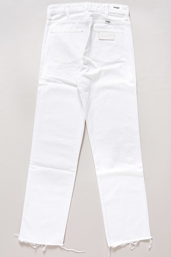 DAMSKIE SPODNIE JEANSOWE WRANGLER RETRO STRAIGHT WHITE DESTROYED W238DM13H 112127869