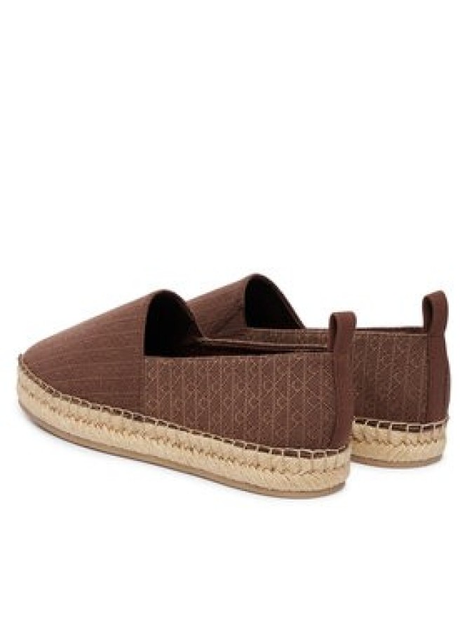 Calvin Klein Espadryle Oblique Espadrille Aop HW0HW02933 Brązowy