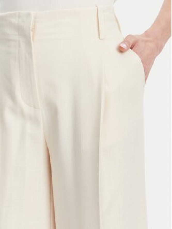 Simona Corsellini Spodnie materiałowe P25CPPA01901 Écru Relaxed Fit